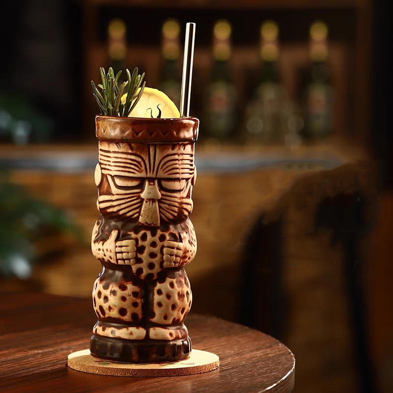 Wine Beer Europe - 340ml Ceramic Tiki Mug Creative Porcelain