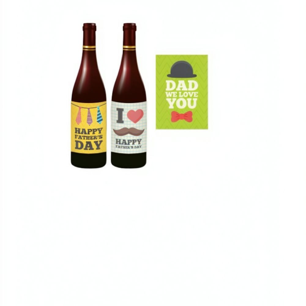 Wine Beer Best - Fathers Day Beer Bottle Stickers Personalized