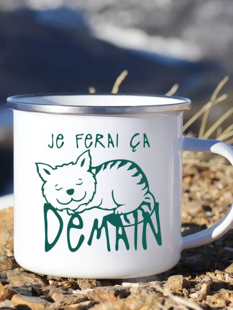 Cute Enamel Coffee Mug French  - огляд і ціна Wine Beer Best