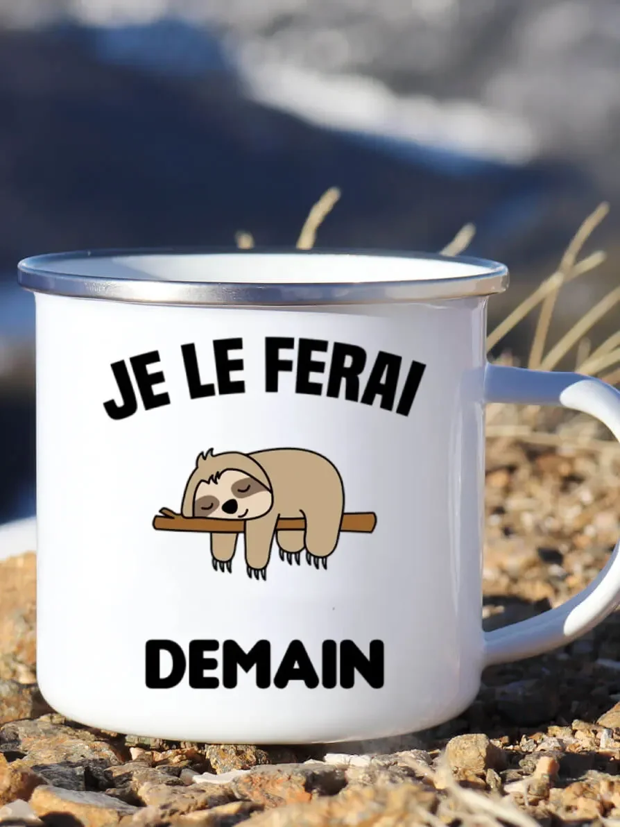 Cute Enamel Coffee Mug French  - огляд і ціна Wine Beer Best