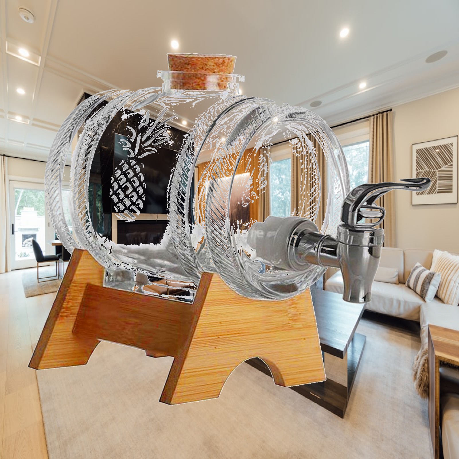 Premium Glass Barrel Dispenser - огляд і ціна Wine Beer Spirit