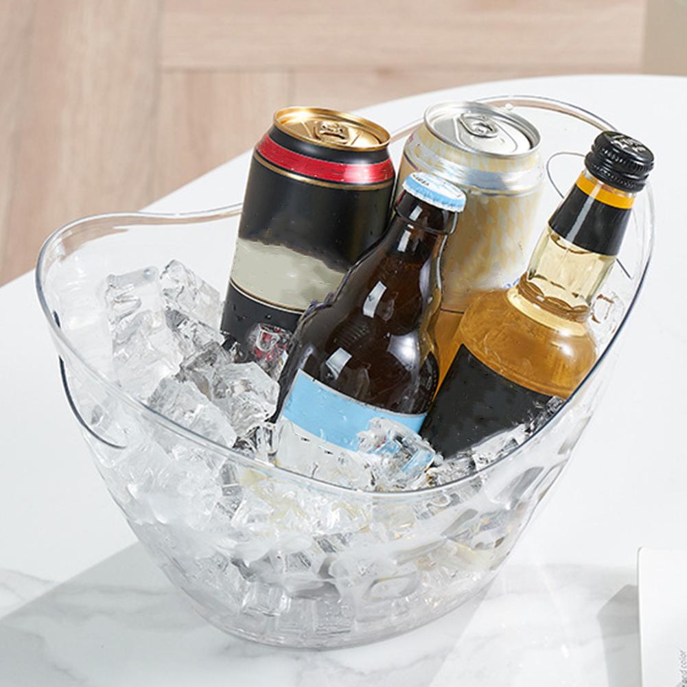 PET Plastic Ice Bucket Clear B - огляд і ціна Wine Beer Holder