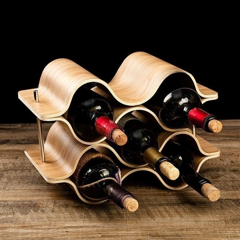 Wavy Wine Bottle Holders Woode - огляд і ціна Wine Beer Holder
