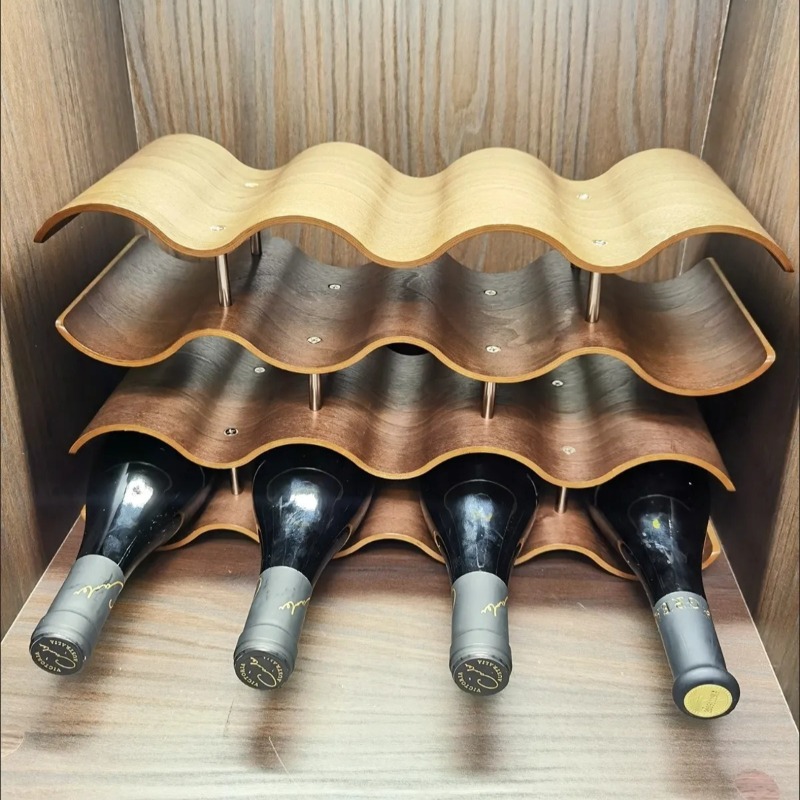 Wavy Wine Bottle Holders Woode - огляд і ціна Wine Beer Holder