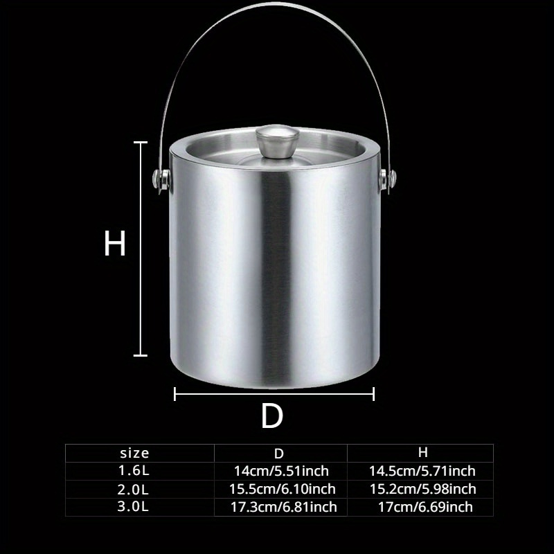 1.6L/2L/3L Stainless Steel Ins - огляд і ціна Wine Beer Holder