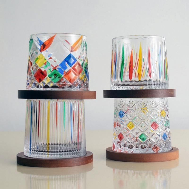 Rotatable Tumbler Glass Cup wi - огляд і ціна Wine Beer Best
