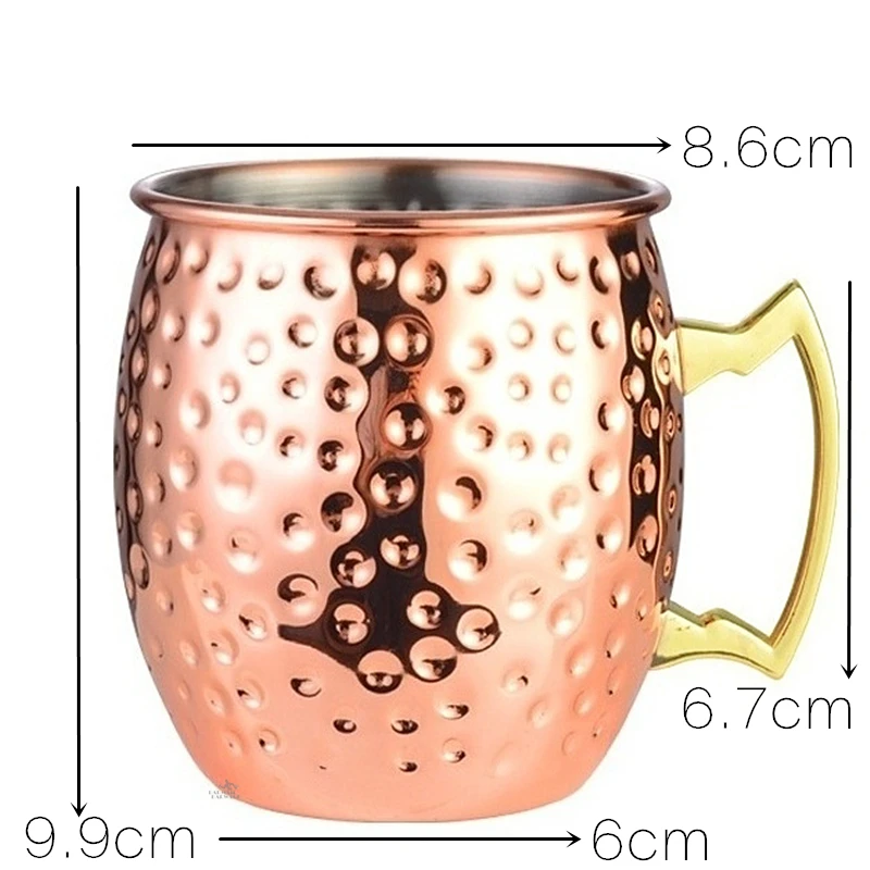 8pcs Hammered Moscow Mule Copp - огляд і ціна Wine Beer Europe