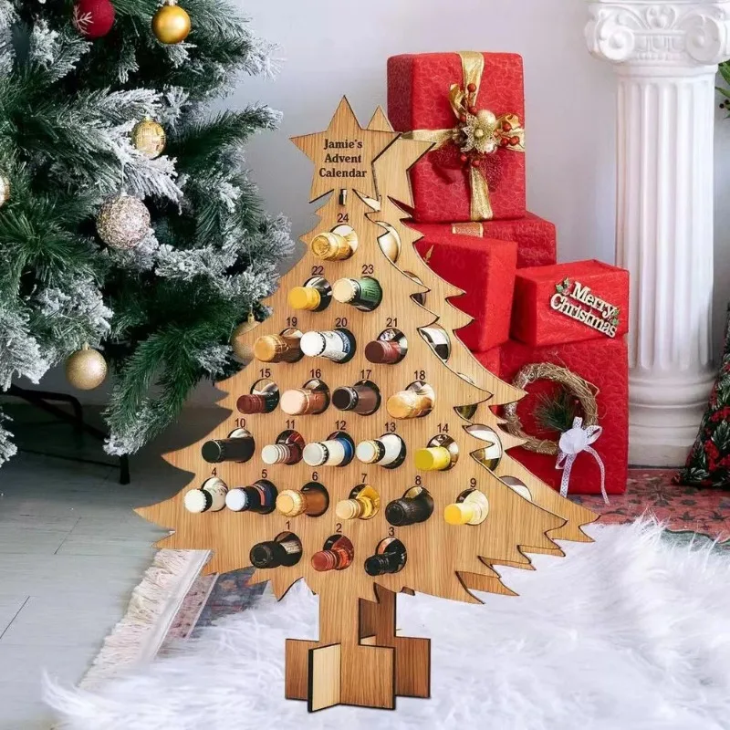 Christmas Tree Wooden Wine Rac - огляд і ціна Wine Beer Holder