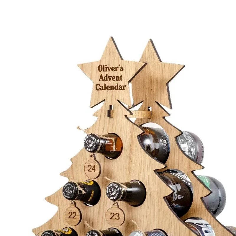 Christmas Tree Wooden Wine Rac - огляд і ціна Wine Beer Holder